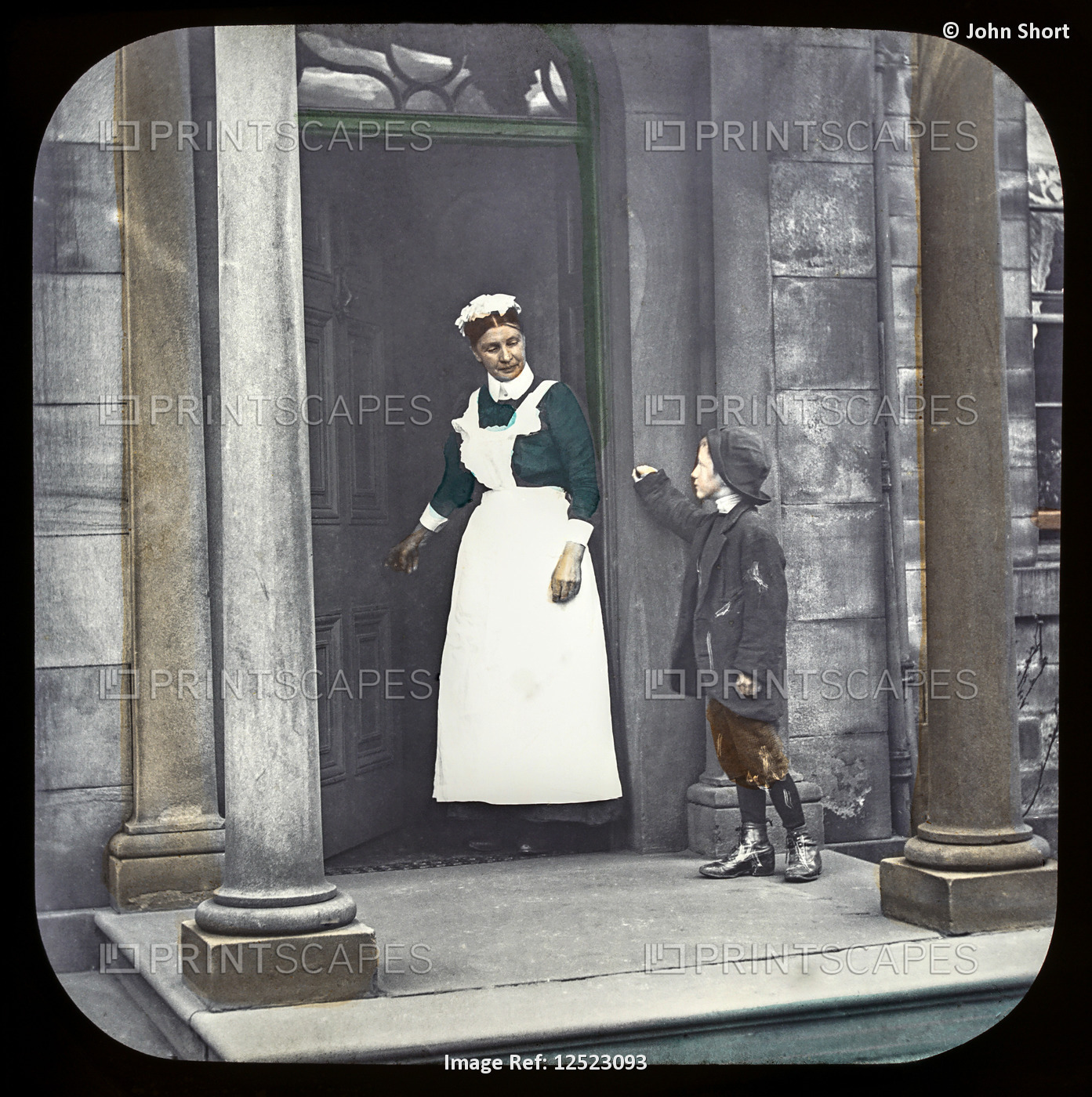 Magic lantern slide circa 1900.Victorian/Edwardian.Social History. Mrs Isabel ...