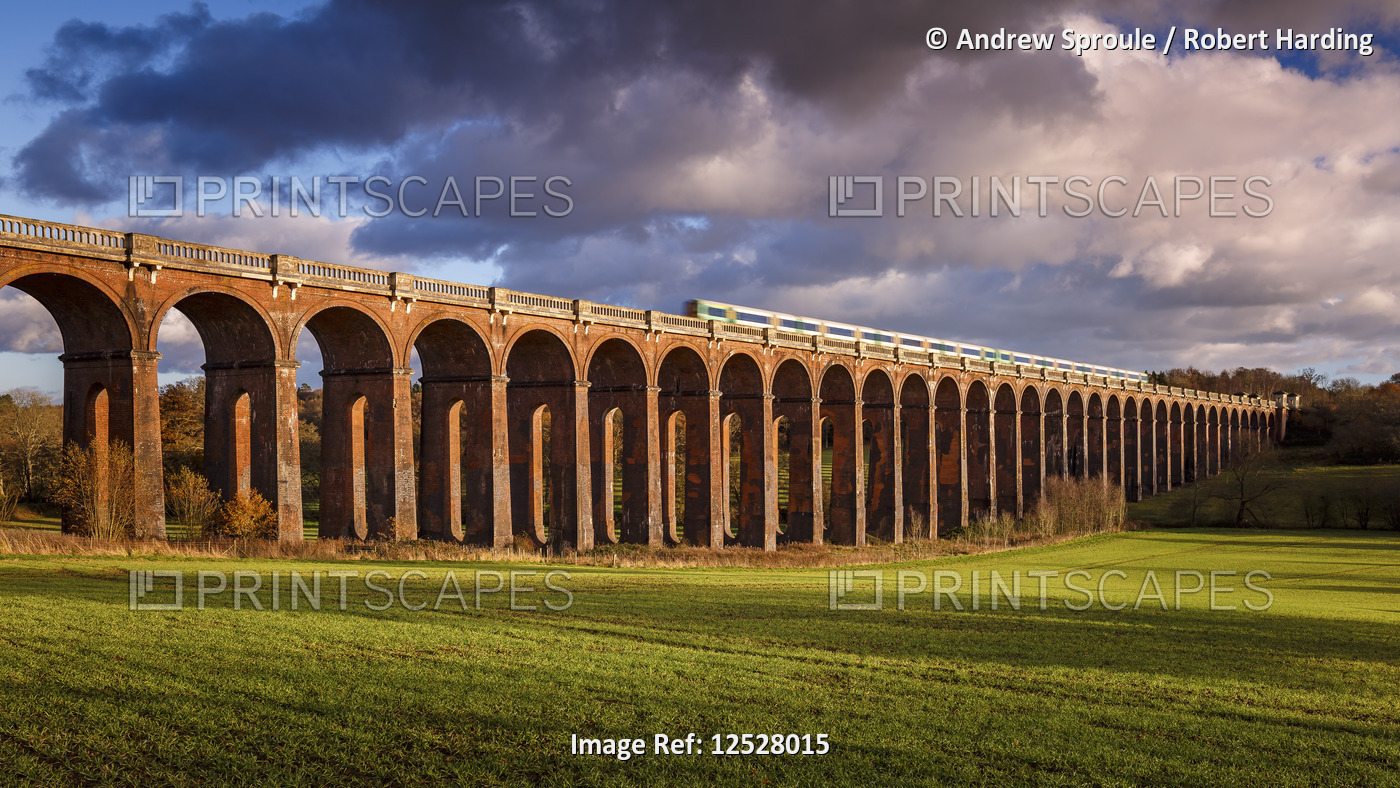 The Ouse Valley Viaduct, also called Balcombe Viaduct, over the River Ouse in Sussex, England, Unite