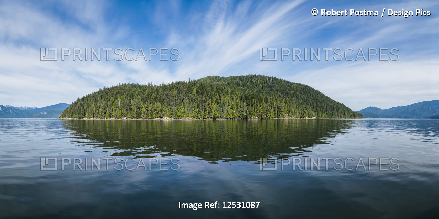 Scenic view of the Great Bear Rainforest area; Hartley Bay, British Columbia, ...
