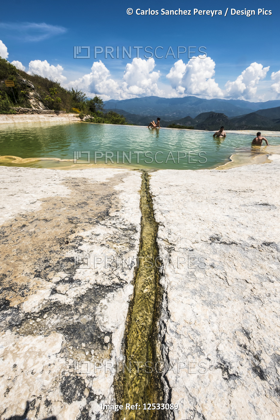 Water pools with high calcium potassium content that make up the petrified ...