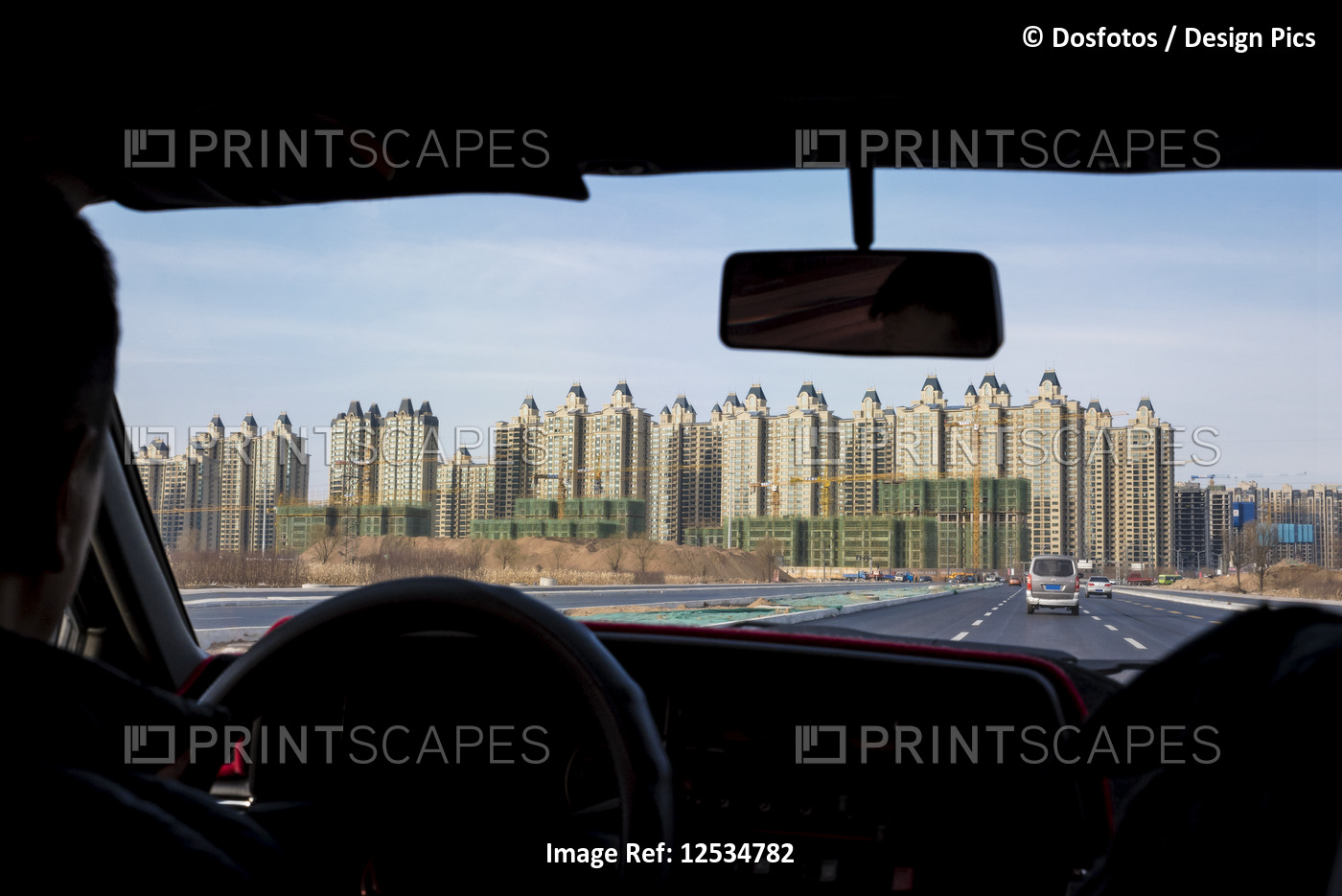 View of new apartment blocks being built in the outskirts of Datong; China