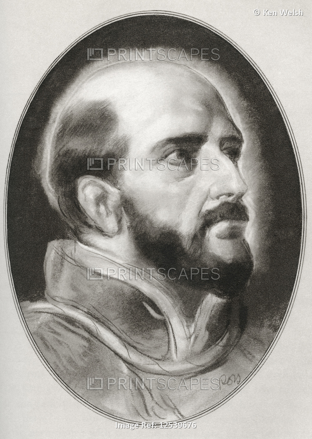Saint Ignatius of Loyola, 1491 - 1556.  Spanish Basque priest and theologian, ...