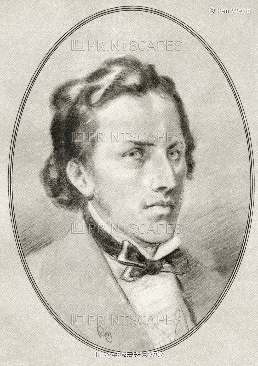 FrÃ©dÃ©ric François Chopin, 1810 - 1849.  Polish composer and virtuoso pianist ...