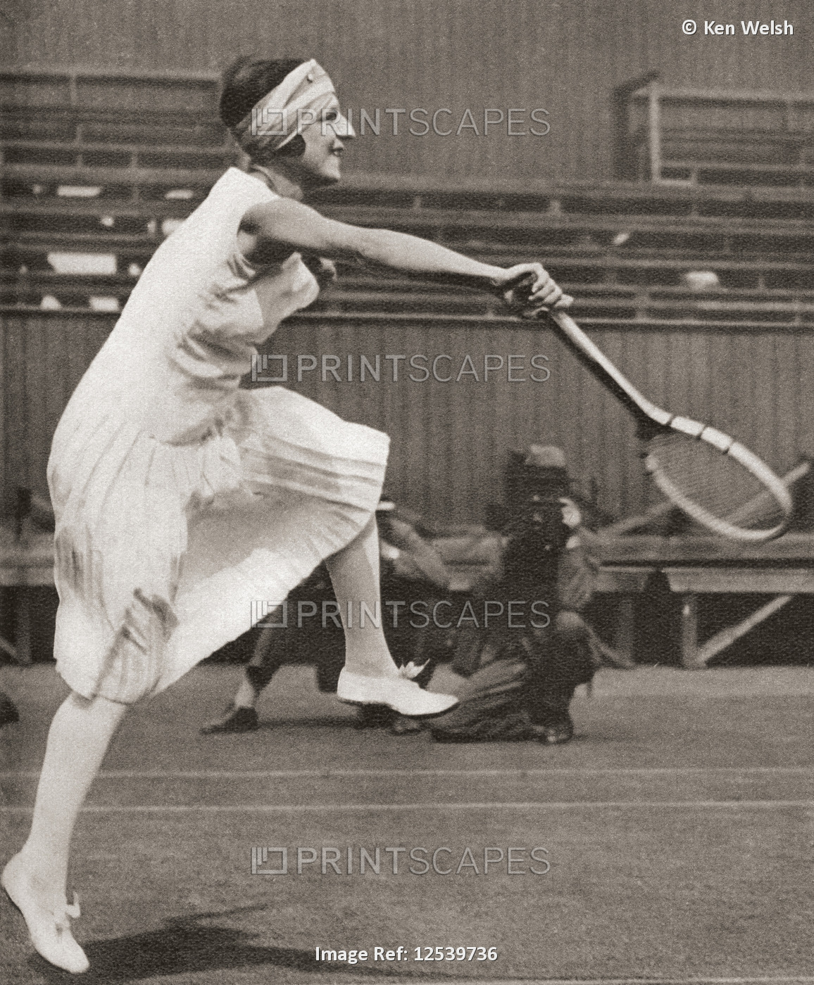 Suzanne Rachel Flore Lenglen, 1899 - 1938.  French tennis player.  Seen here ...
