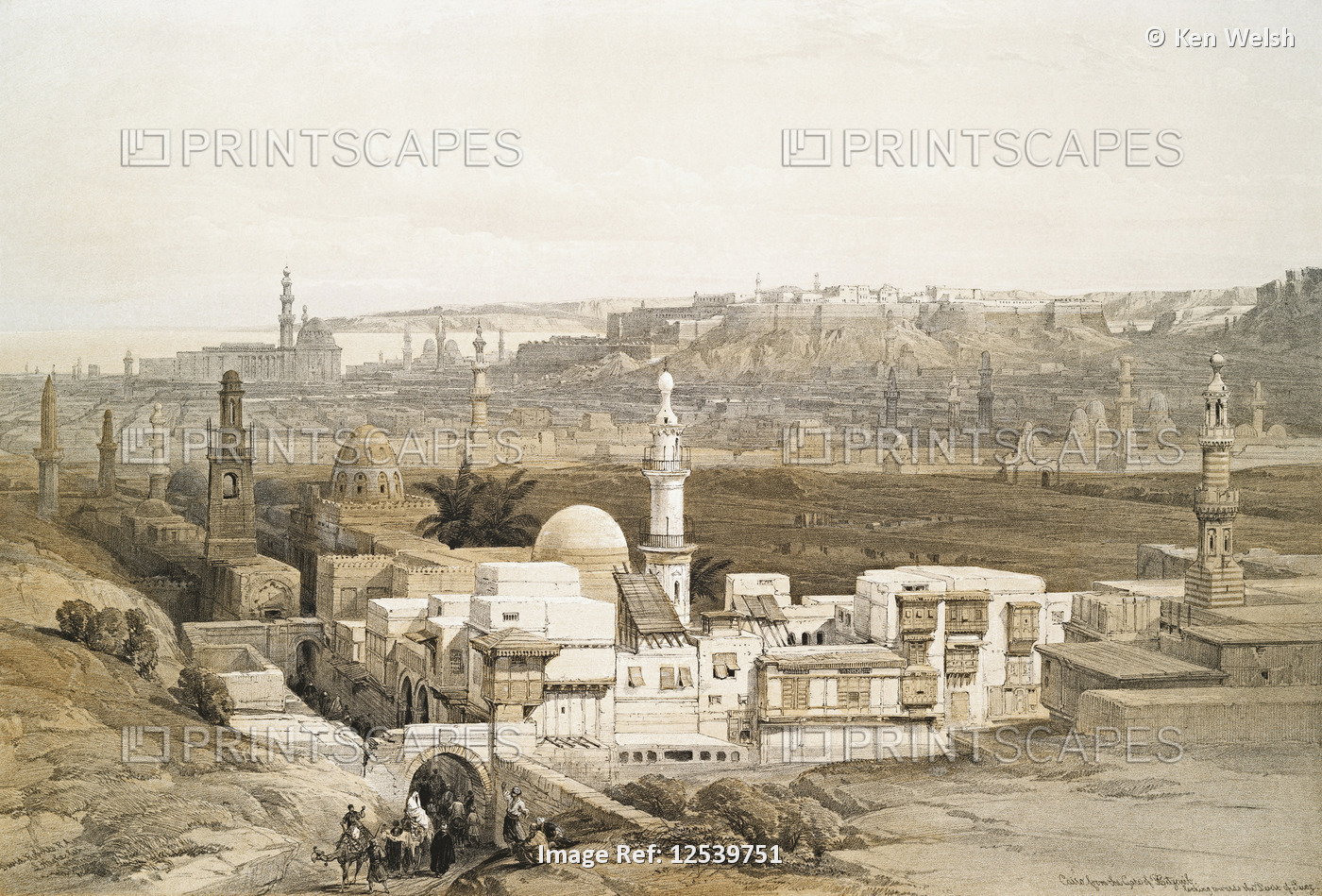 Cairo from the gate of Citzenib, looking towards the desert of Suez.  After a ...