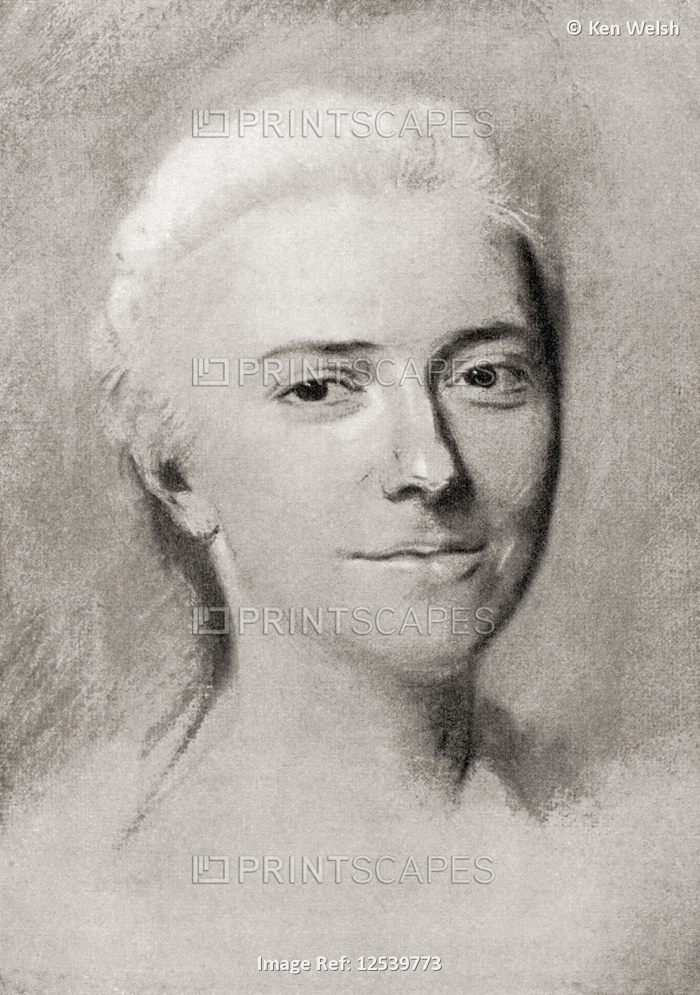 Clair Josèphe Hippolyte Leris, also known as La Clairon, 1723 - 1803.  French ...