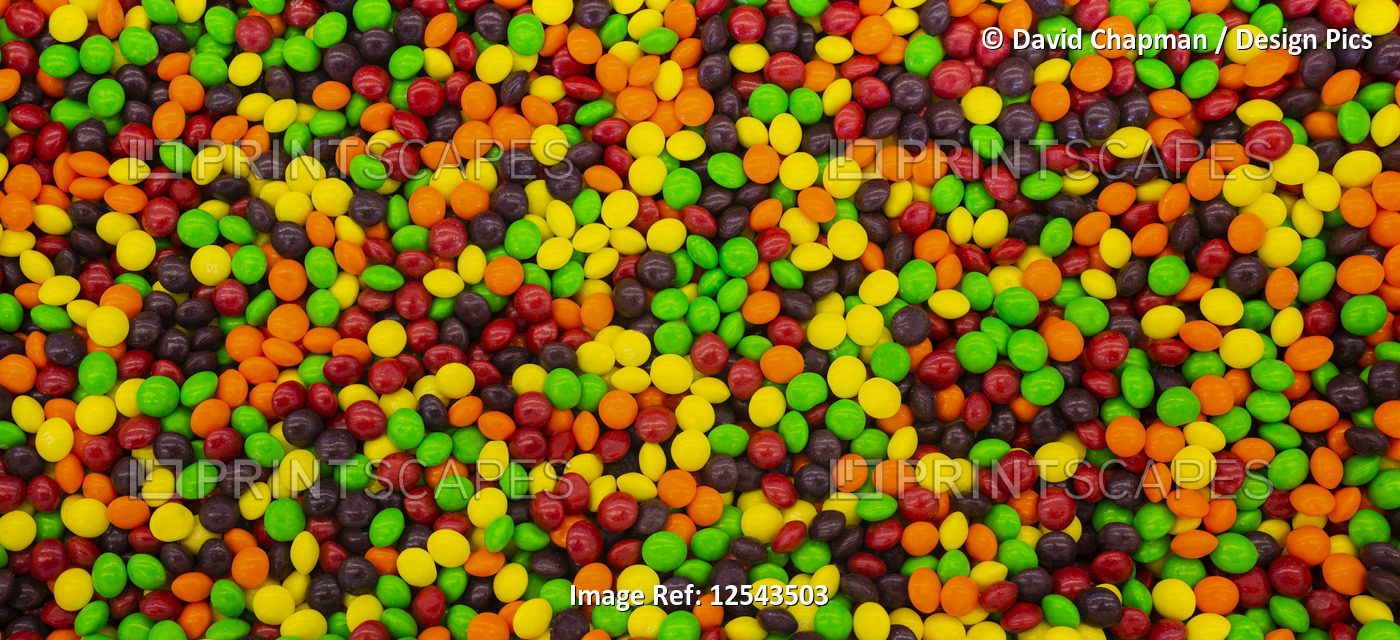 Multi-coloured candies