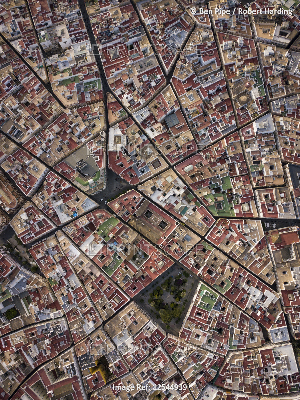 Aerial view of Cadiz, Andalucia, Spain (drone)