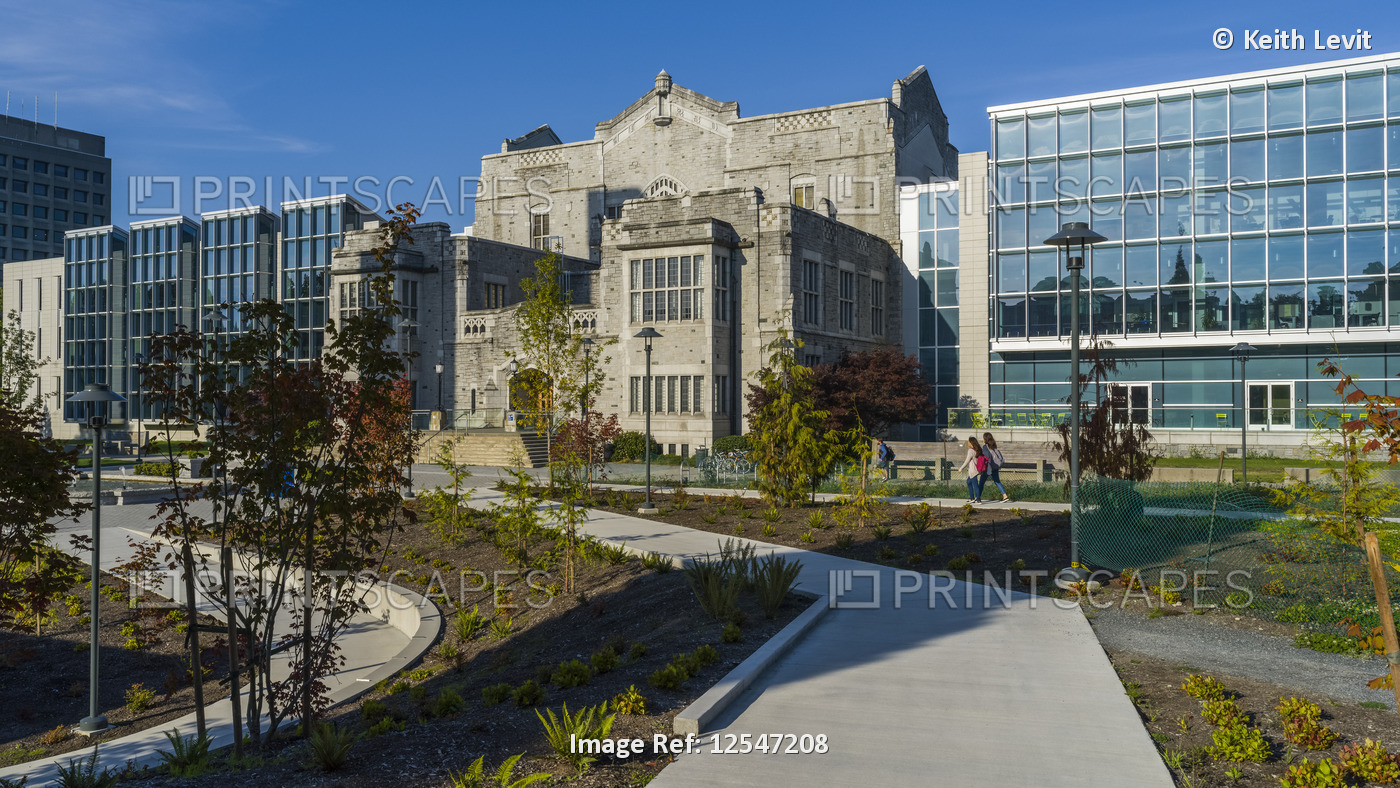 Irving K. Barber Library on the campus of the University of British Columbia; ...
