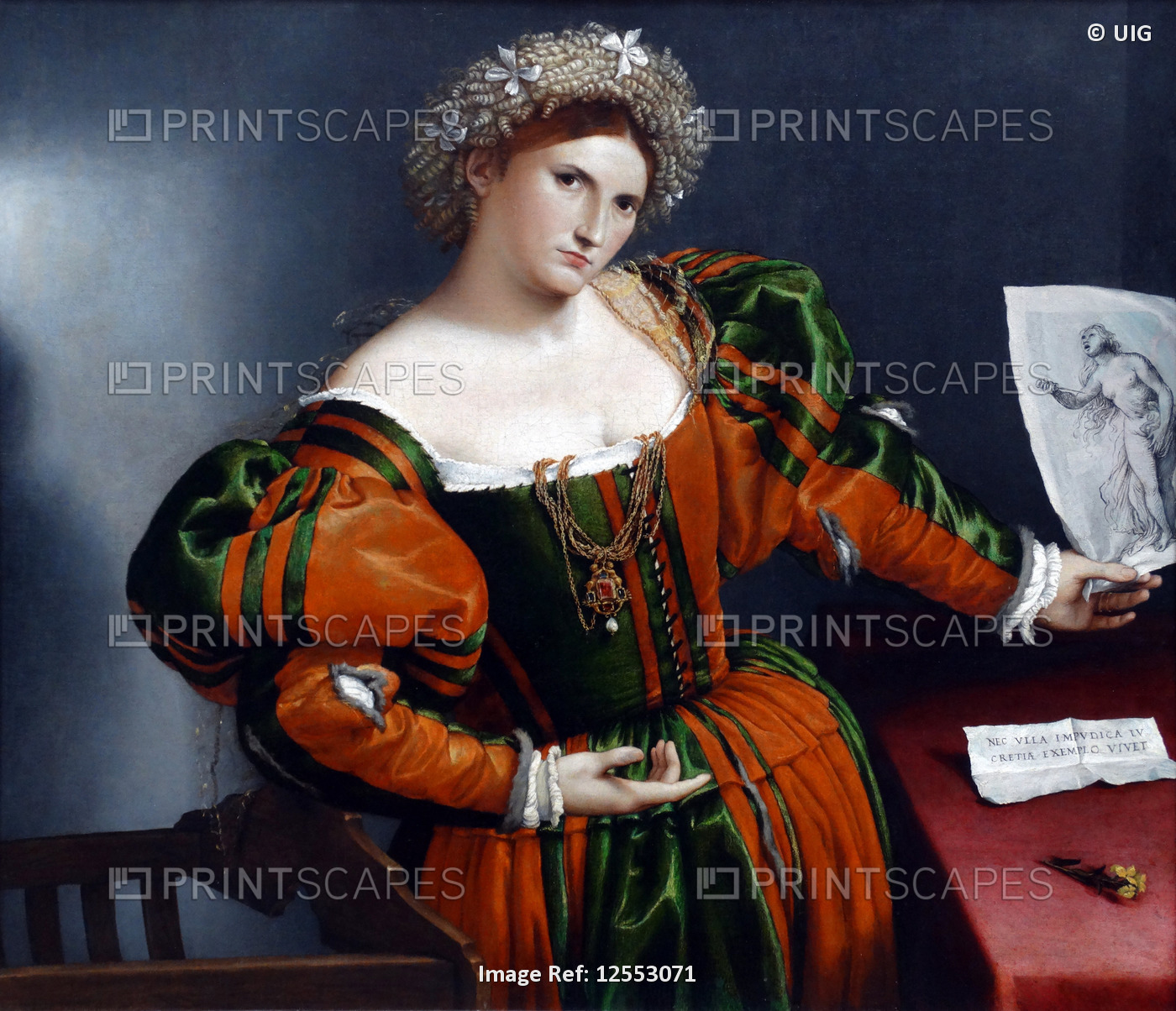 'Portrait of a Woman inspired by Lucretia' by Lorenzo Lotto, 16th century