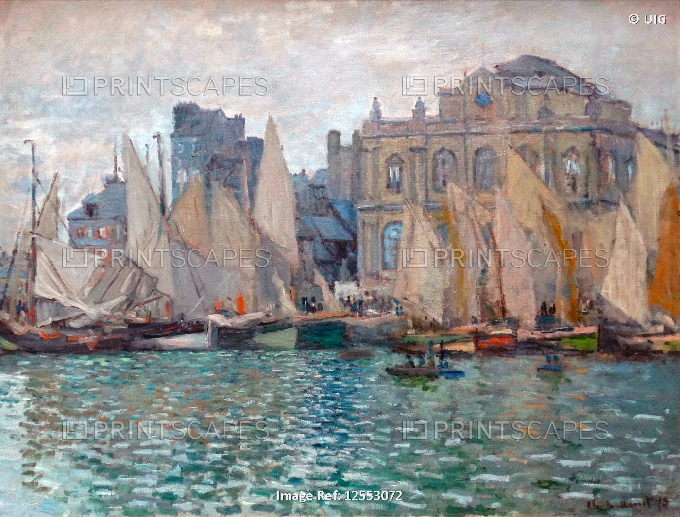Painting titled 'The Museum at Le Harve' by Claude Monet, dated 1873