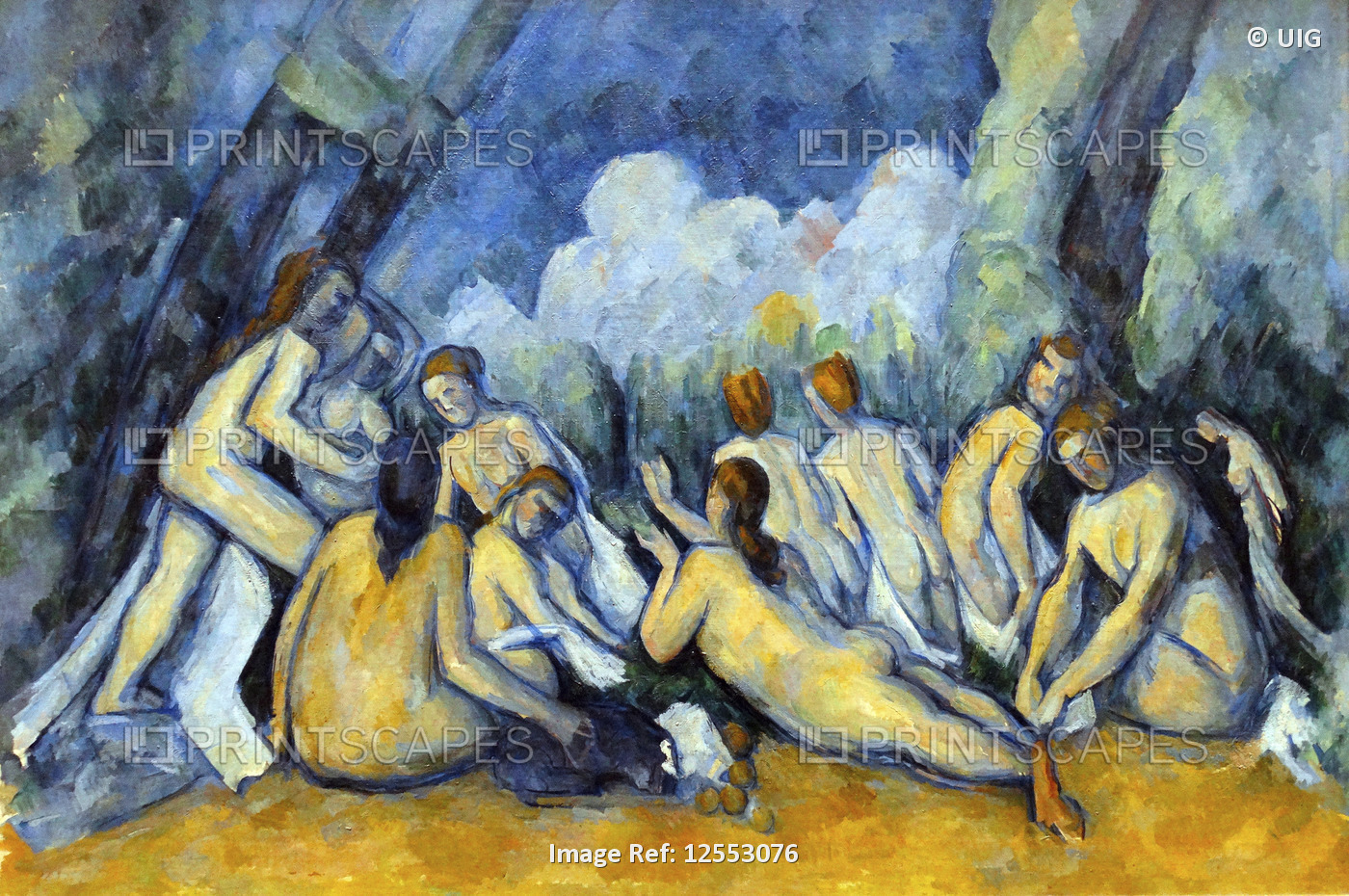 The Bathers (Les Grandes Baigneuses) by French artist Paul Cézanne, dated 1905