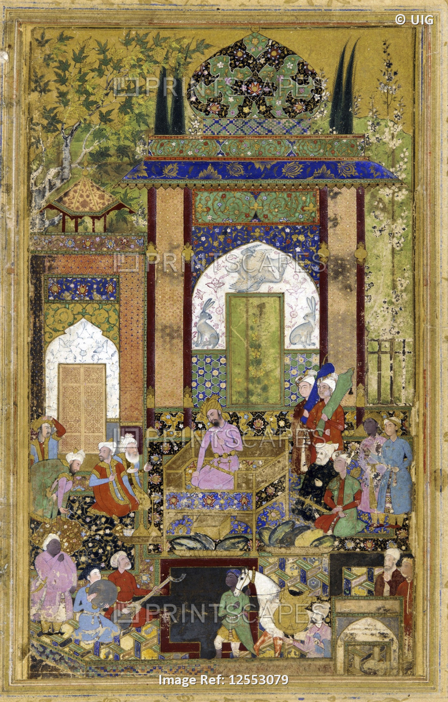 Babur holding Court, 1589