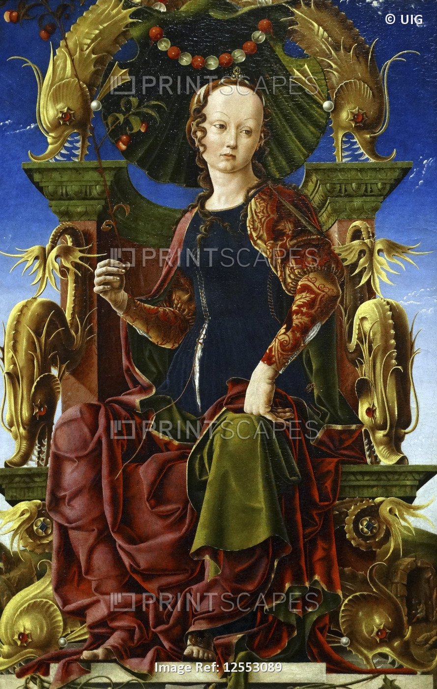Painting of an Allegorical Figure of Calliope by Cosimo Tura, 15th century
