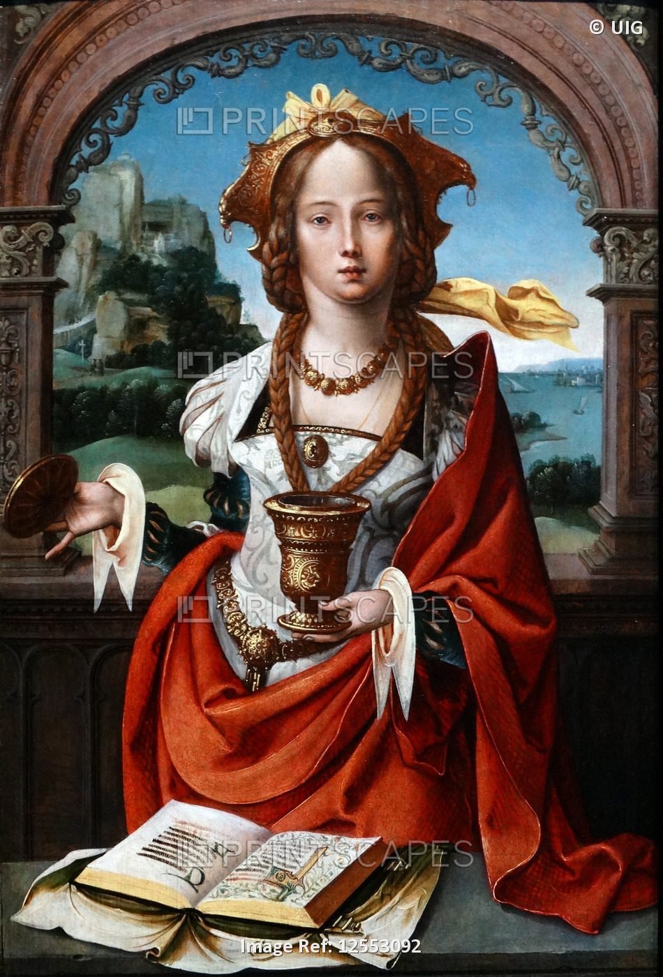 Painting titled 'The Magdalen' by the Workshop of the Master of 1518