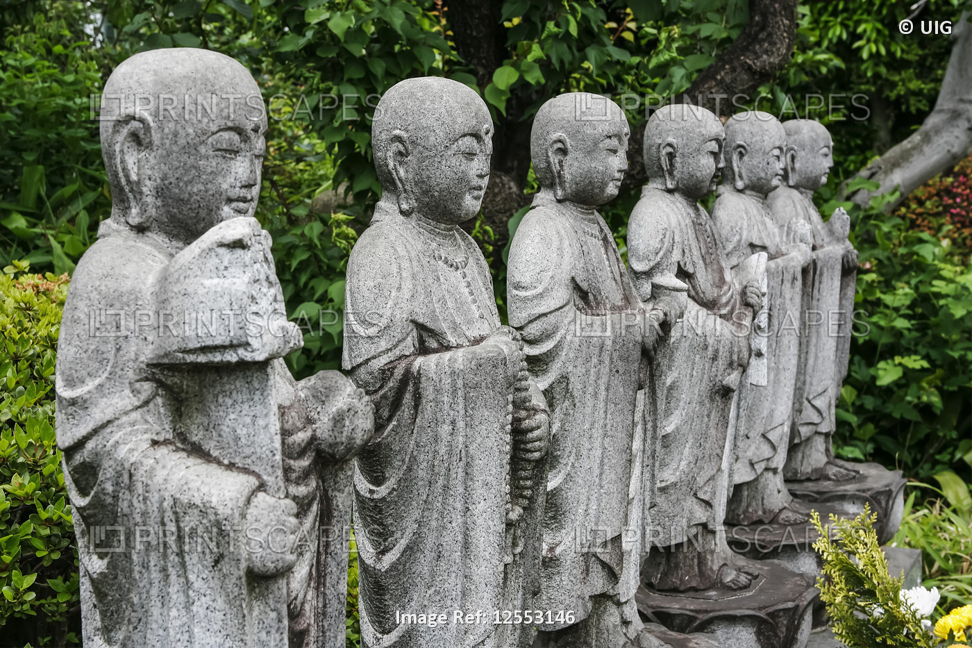 Jizo looks after the souls of dead children, Tokyo, Japan