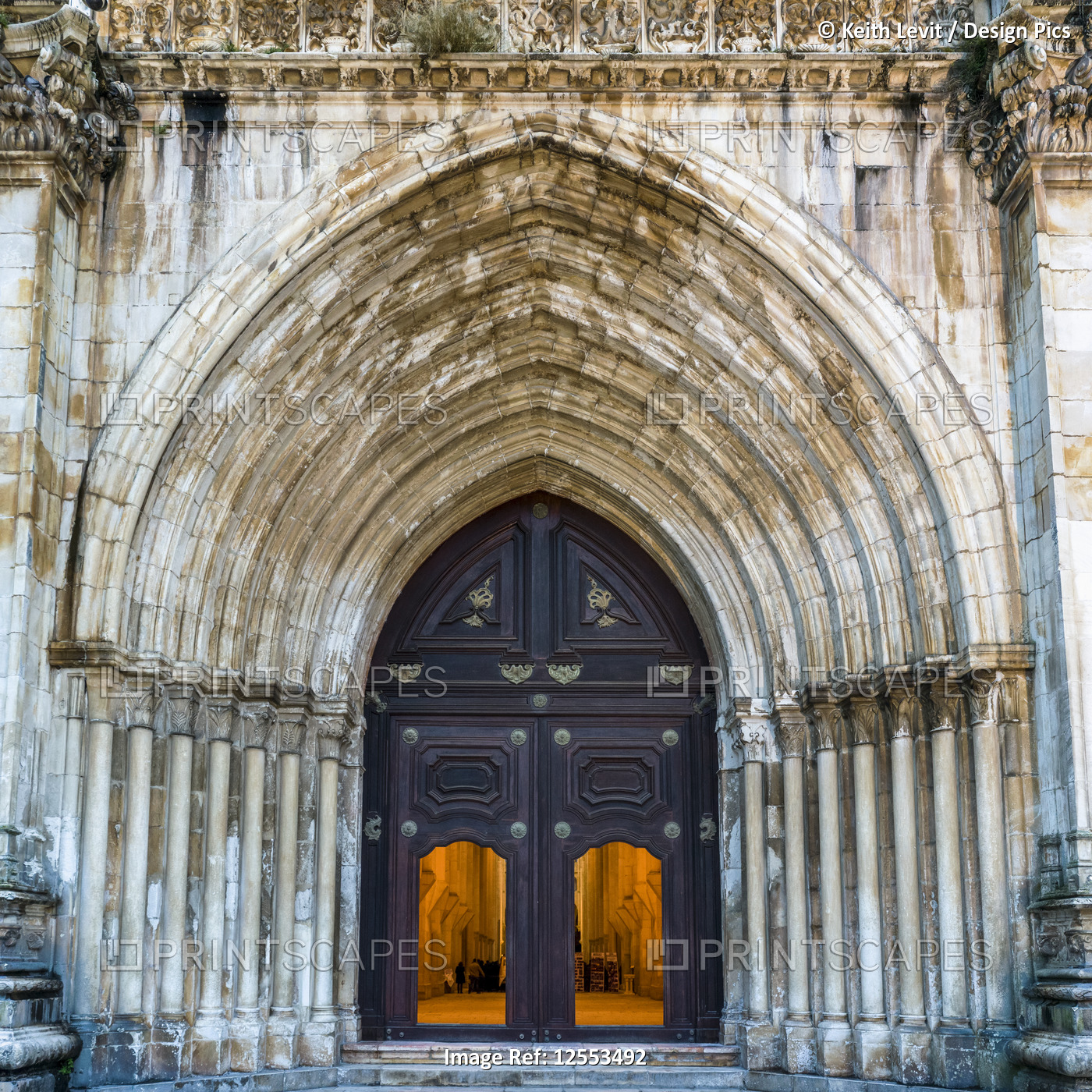 Entrance to the Alcobaca Monastery; Alcobaca, Portugal