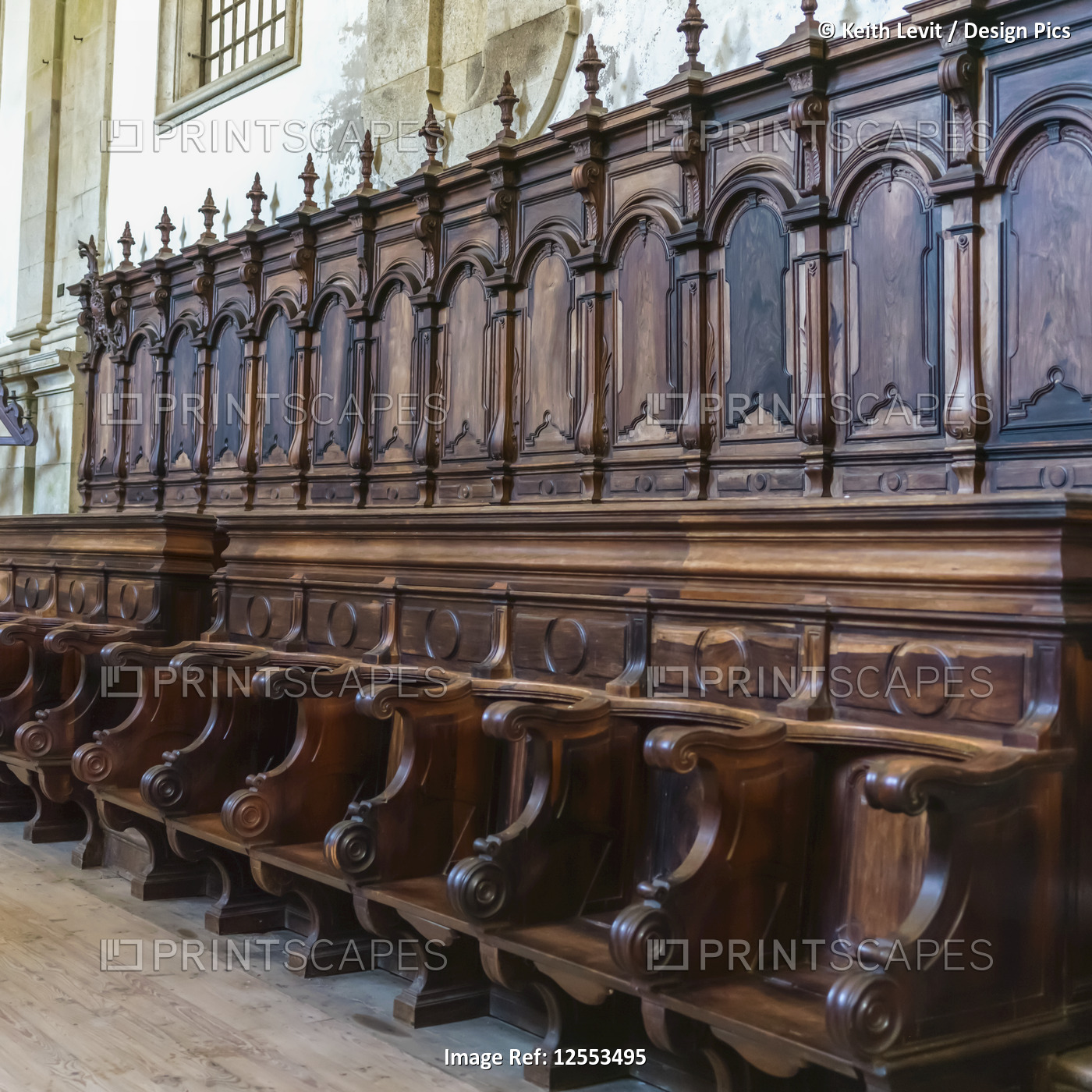 Wooden seating, Monastery of Santa Maria de Salzedas; Portugal