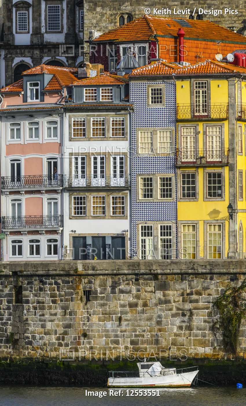 Porto's riverside quarter; Ribeira, Santa Marinha, Porto, Portugal
