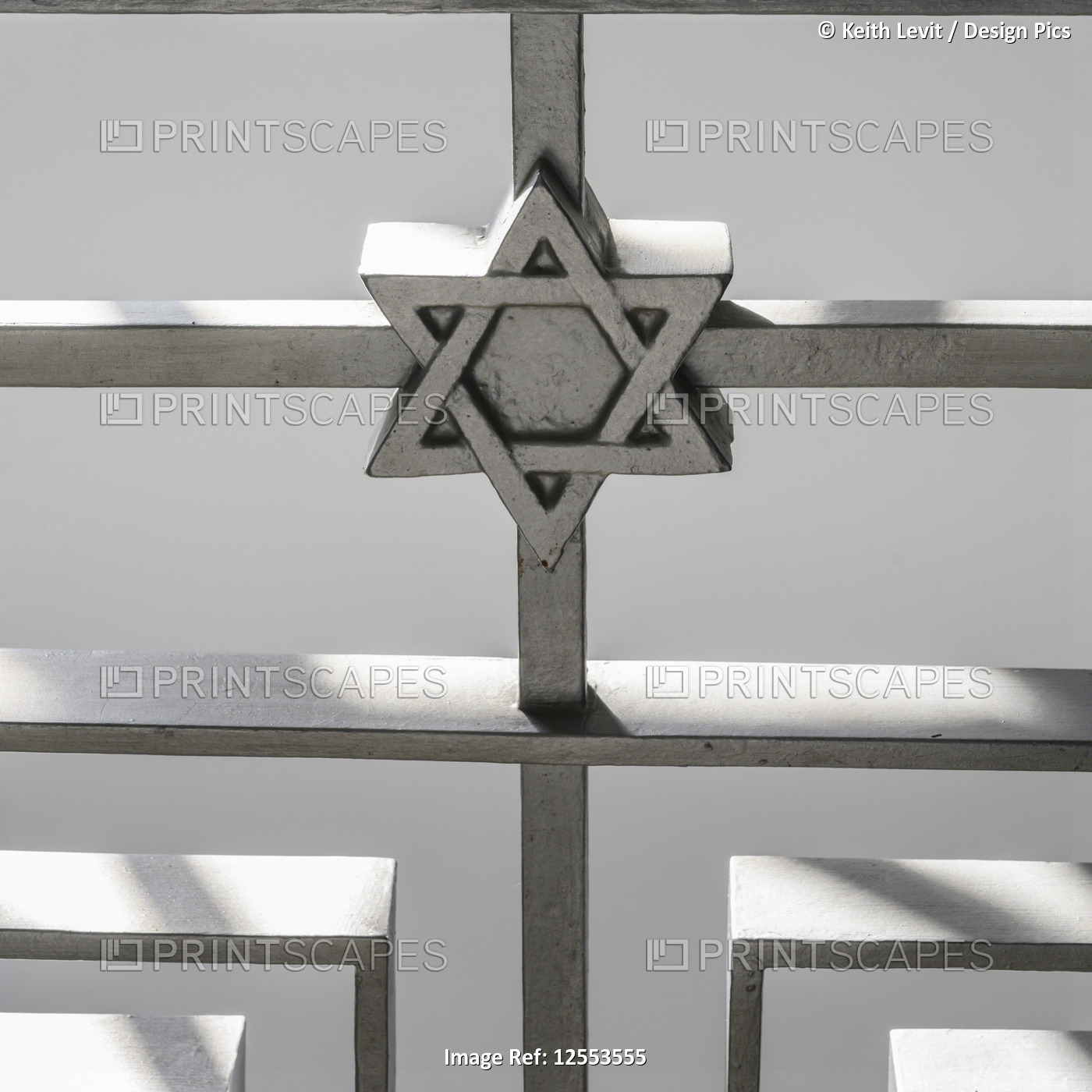 Star of David in Kadoorie Mekor Haim Synagogue, the largest Synagogue in the ...