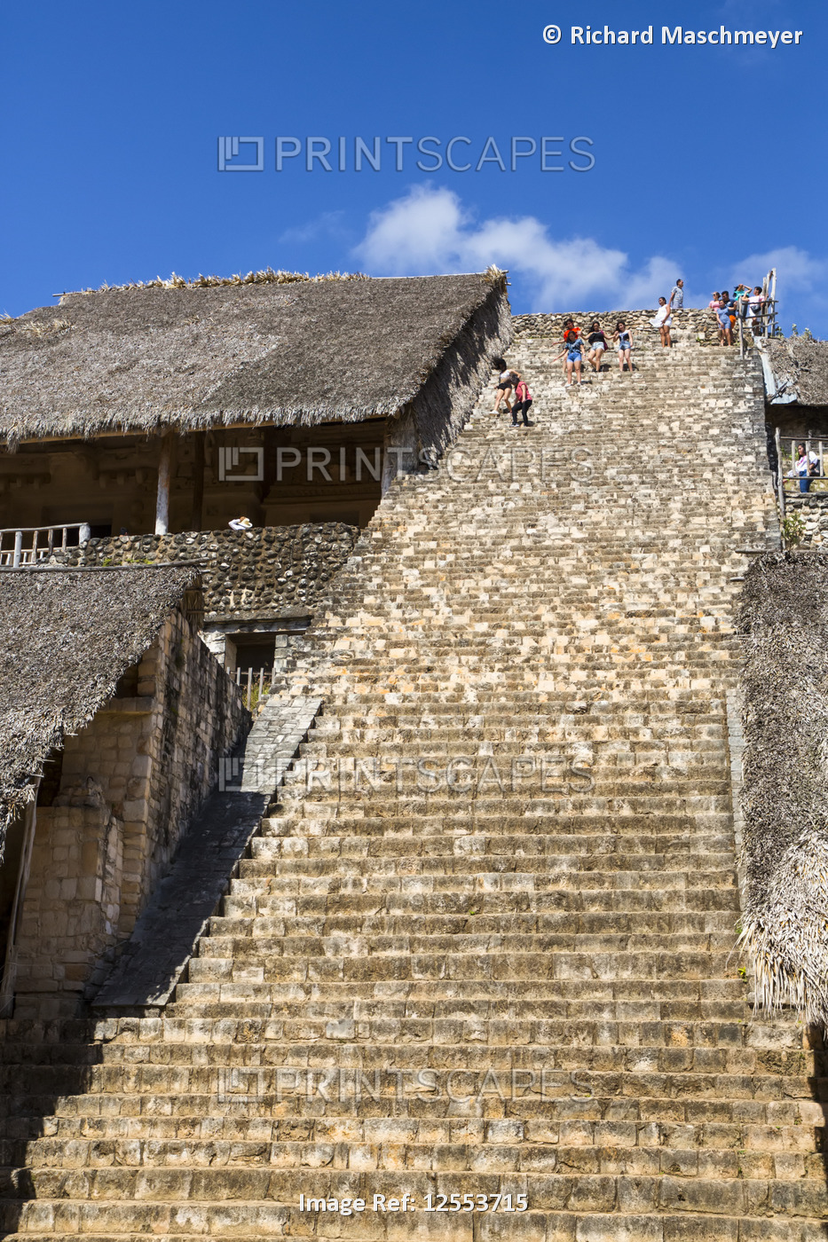 Structure 1 with covered stucco facade, The Acroplolis, Ek Balam, Yucatec-Mayan ...