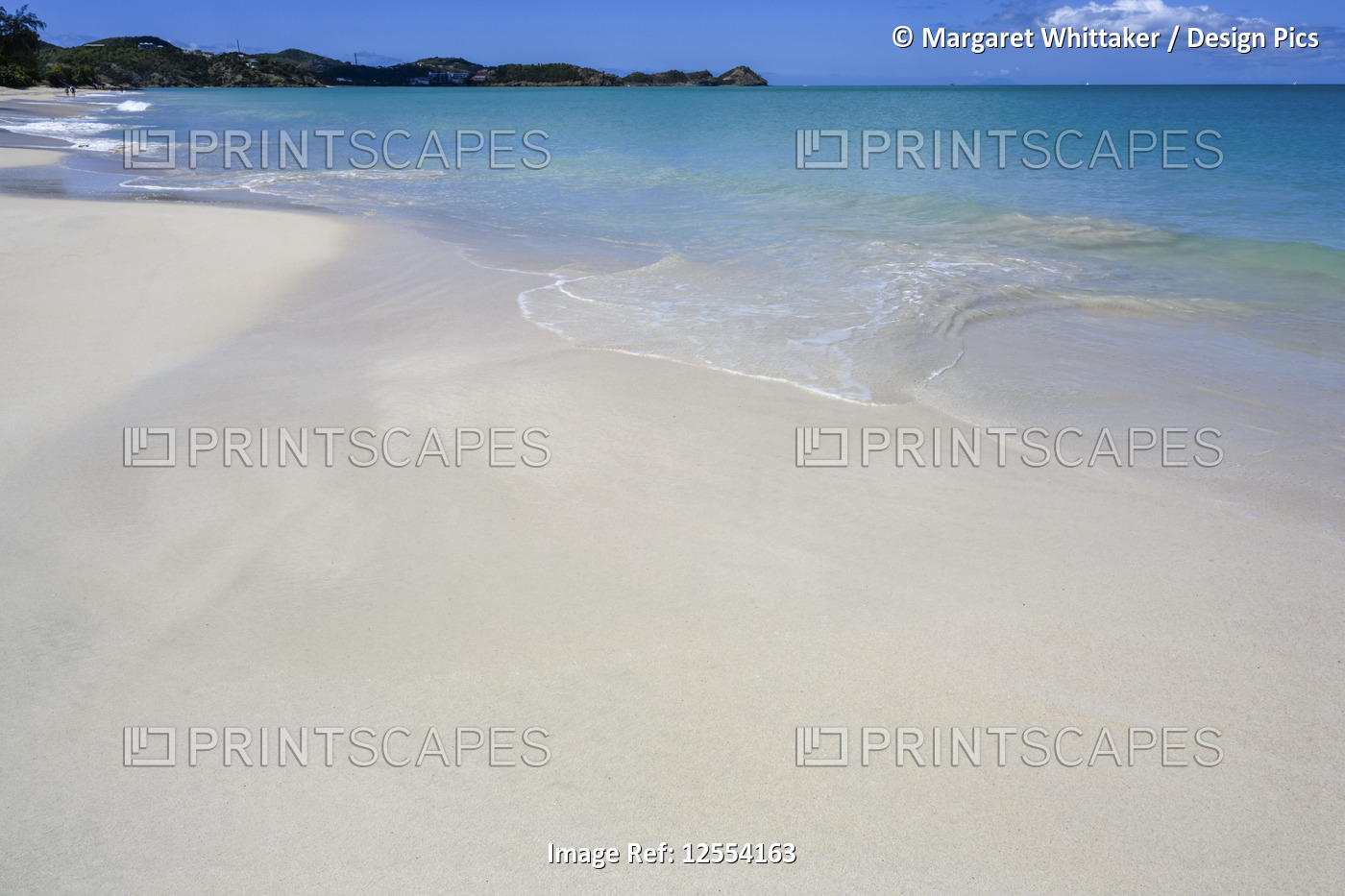 Fort James Beach with two people walking in the distance, near St Johns; ...