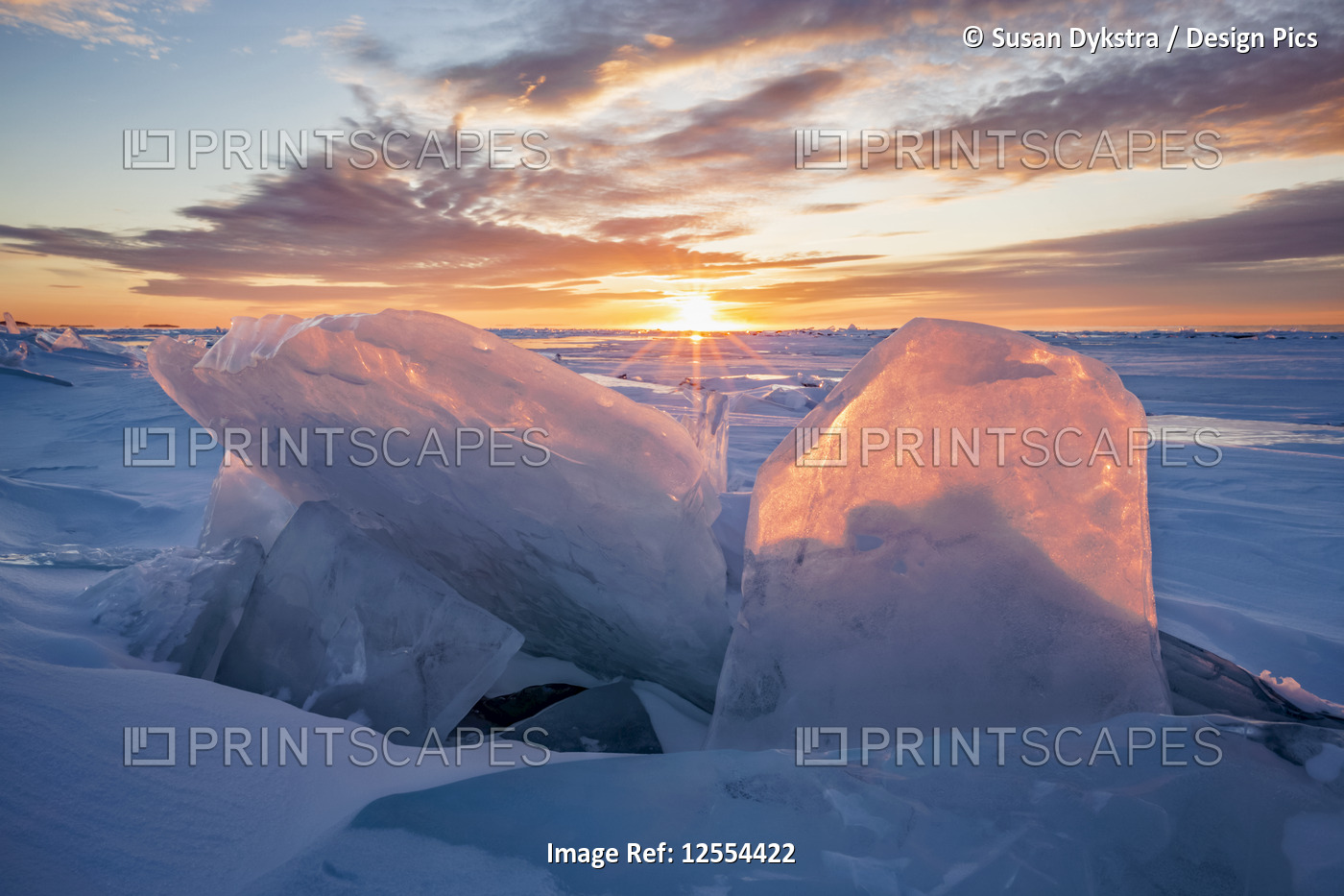 Sunlit Ice Chards on Lake Superior #1