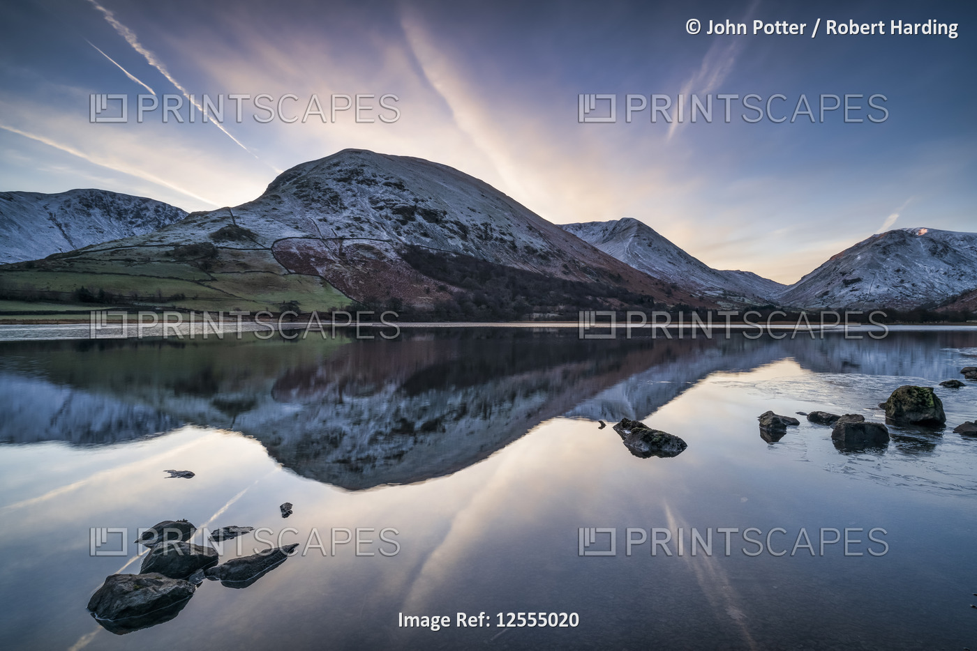 Sunrise over Brothers Water and Hartstop in Cumbria, The English Lake District, England.