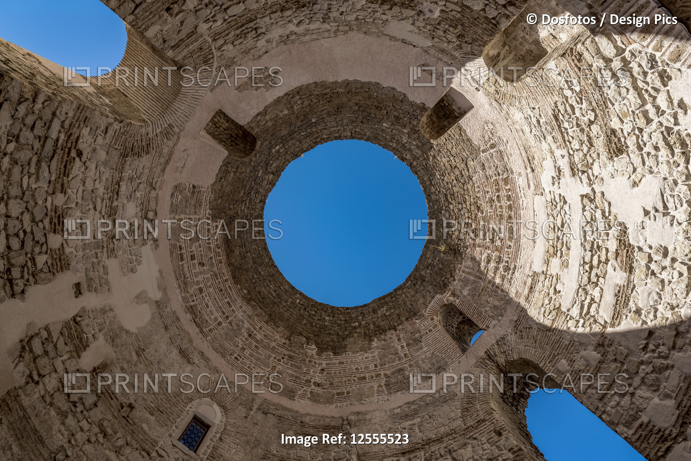 The Oculus, a hole in the roof of the Imperial audience hall of Diocletian's ...