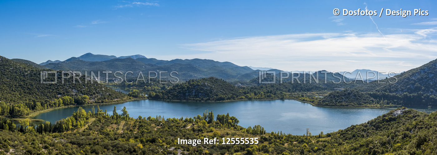 Panoramic view of Bacina Lakes; Dalmatia, Croatia