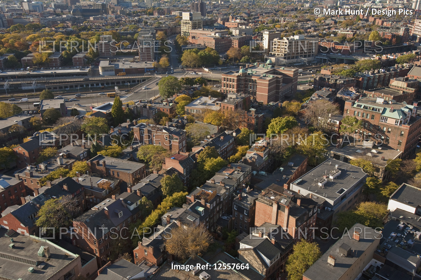 High angle view of a city, Bay Village, Boston, Suffolk County, Massachusetts, ...