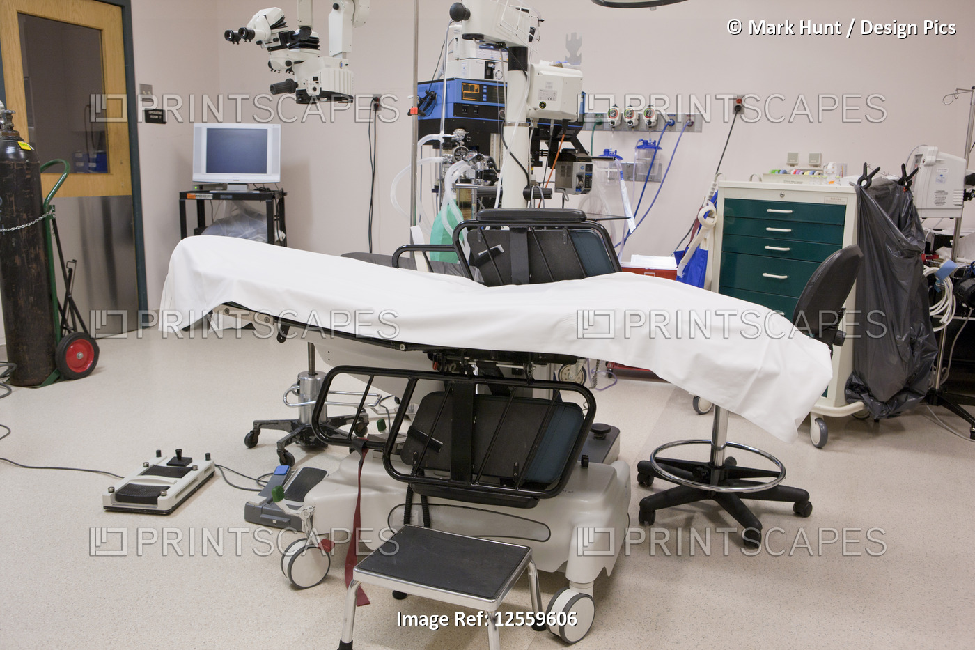 Interiors of an operating room