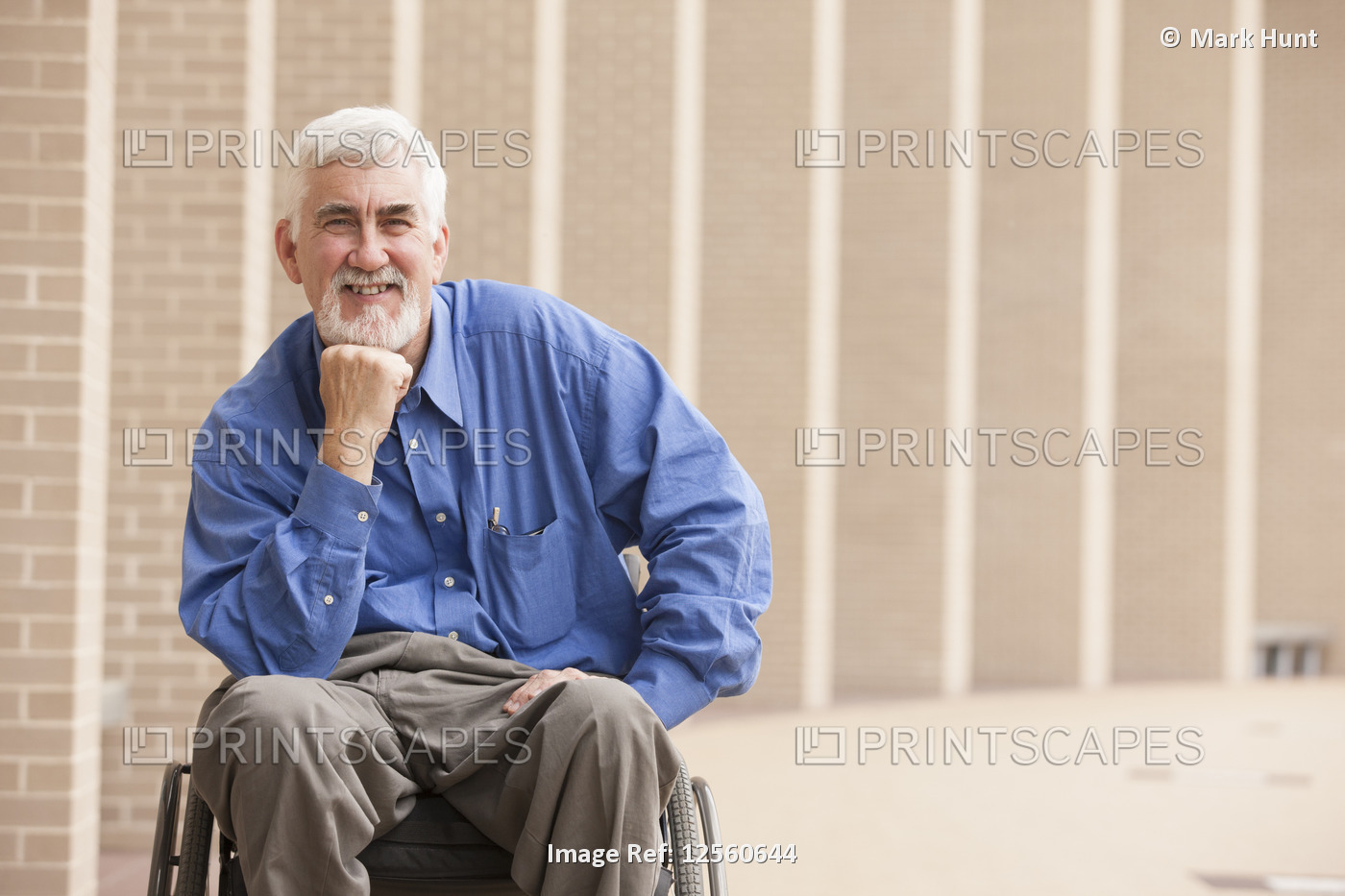 Portrait of a man in a wheelchair