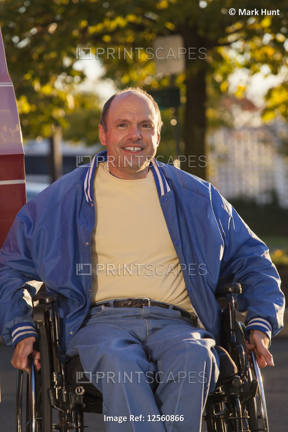 Portrait of a man in a wheelchair