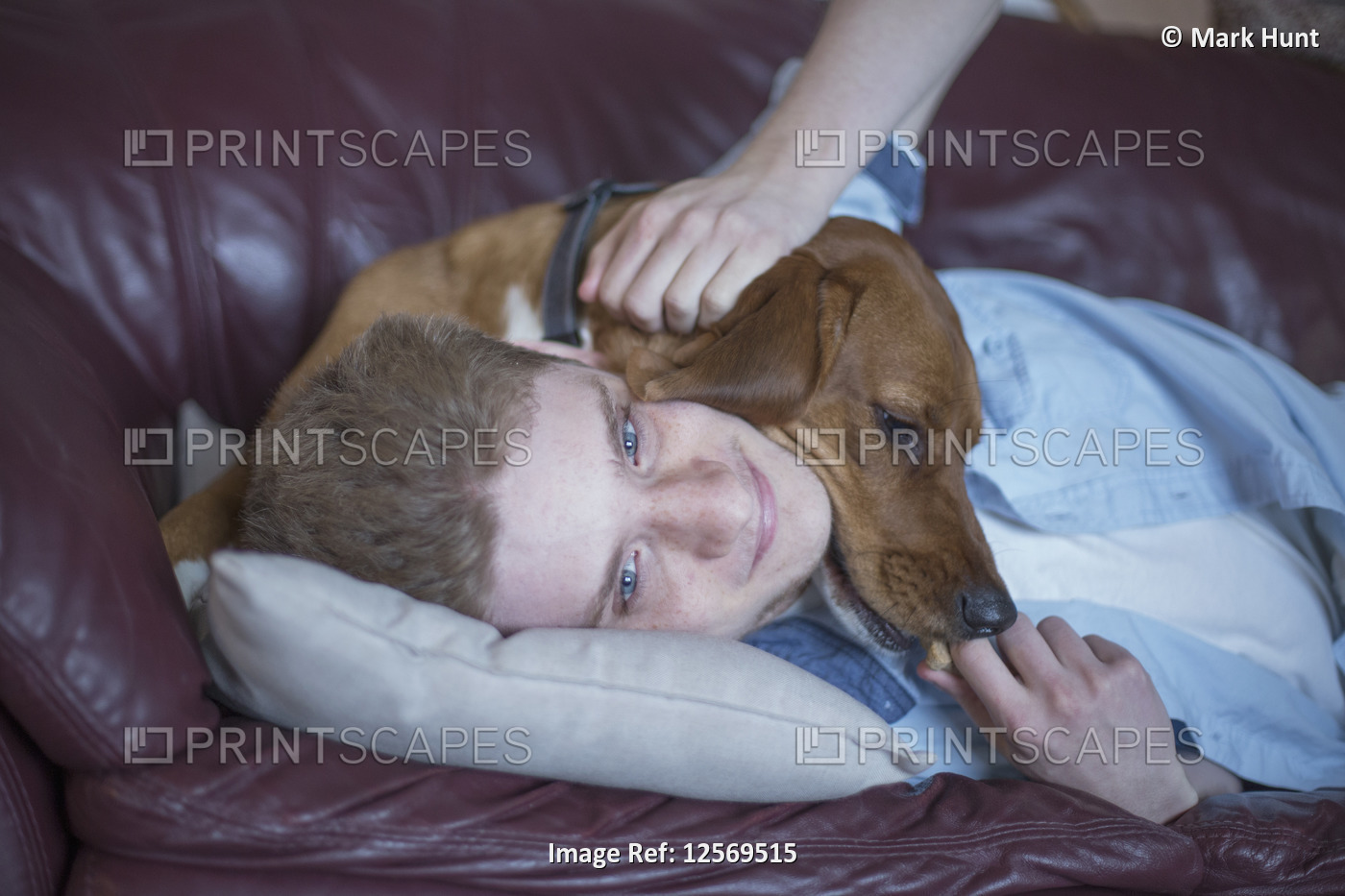Man with Anxiety Disorder and his therapy dog