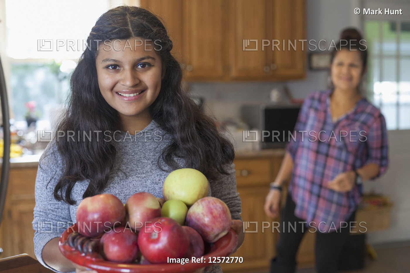 Teen with Autism and fruit