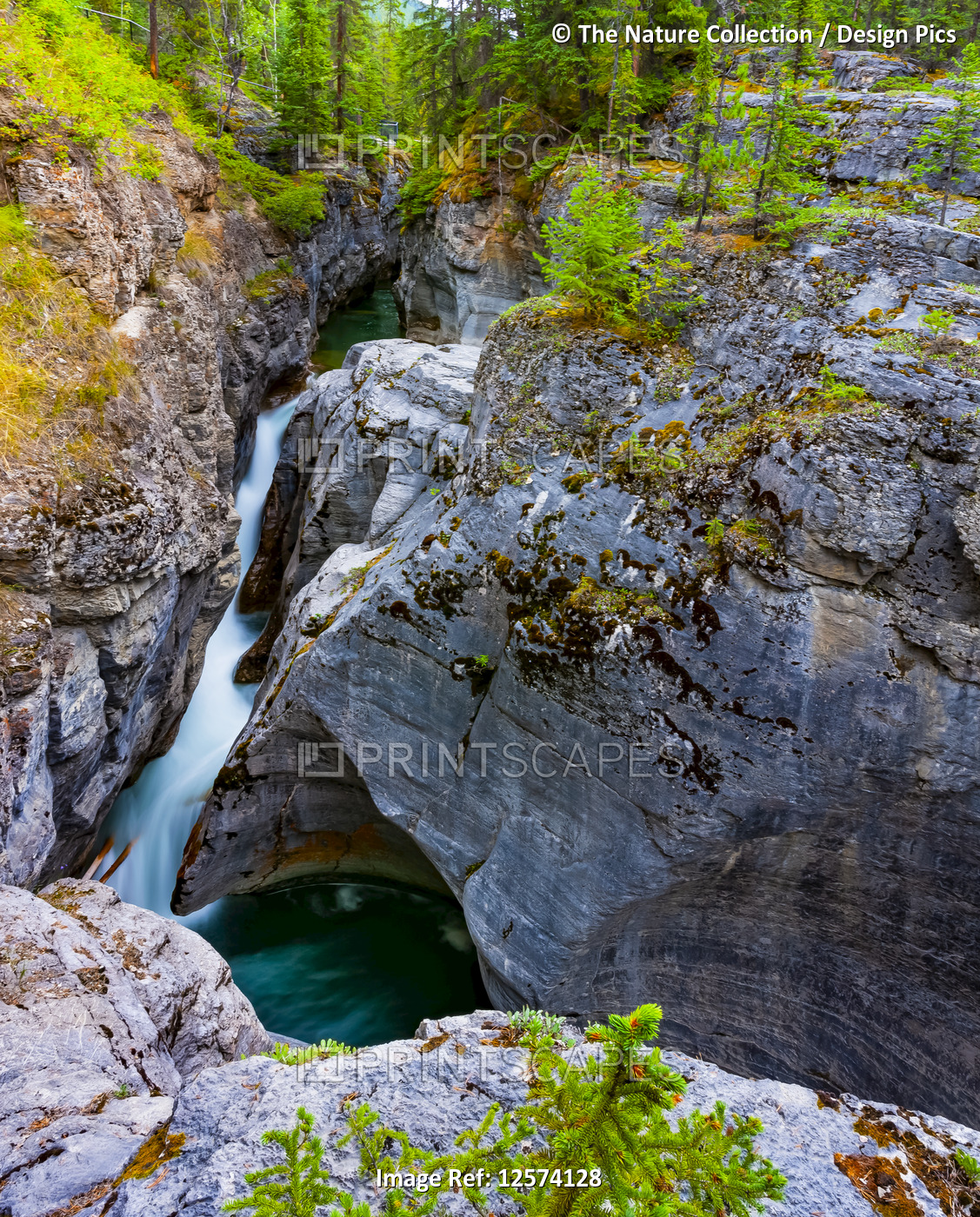 Waterfall in Jasper National Park; Alberta, Canada
