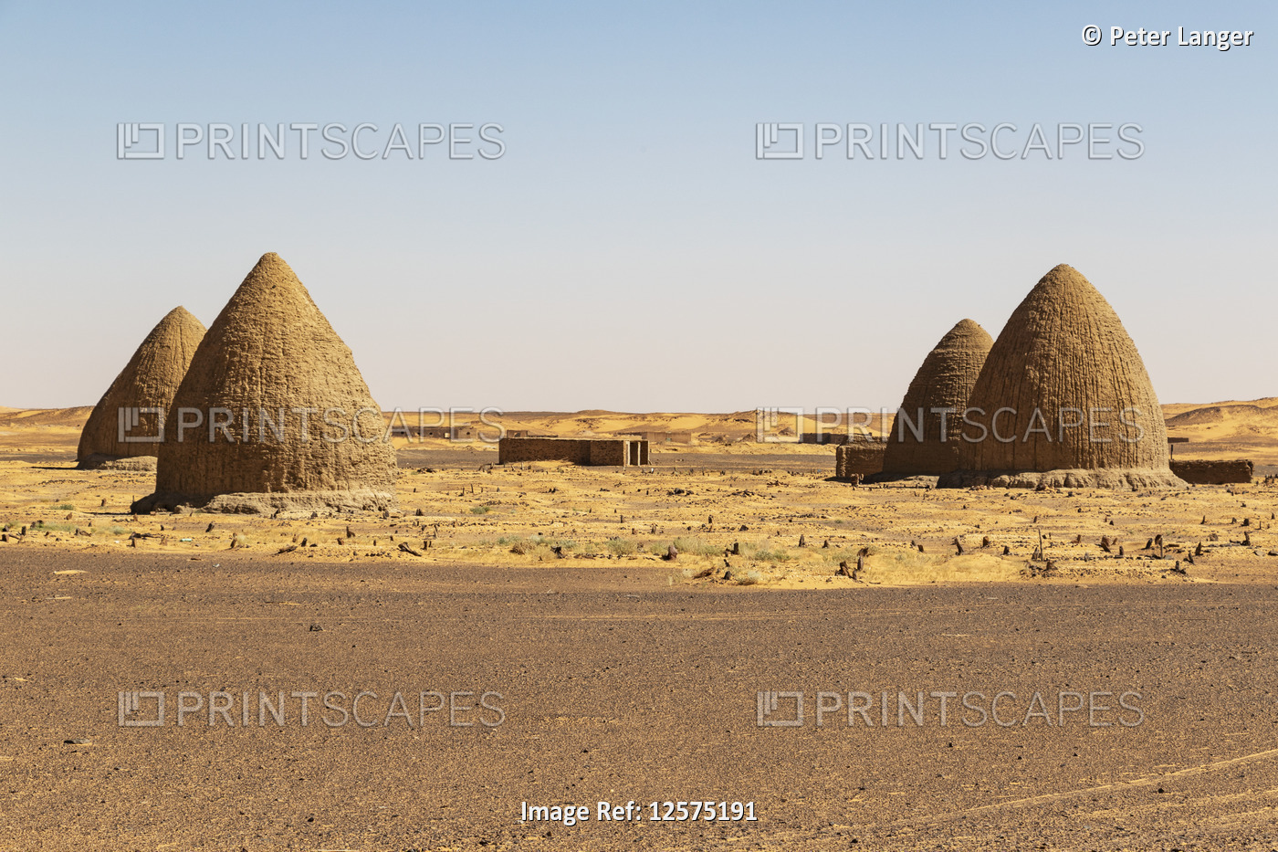 Islamic cemetery with qubbas; Old Dongola, Northern State, Sudan
