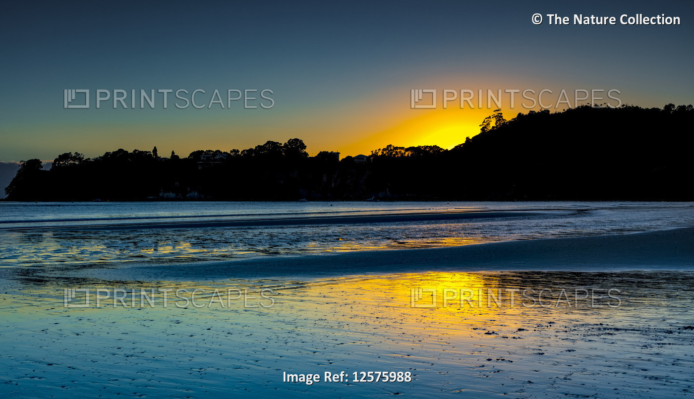 Coromandel Peninsula at sunrise; North Island, New Zealand