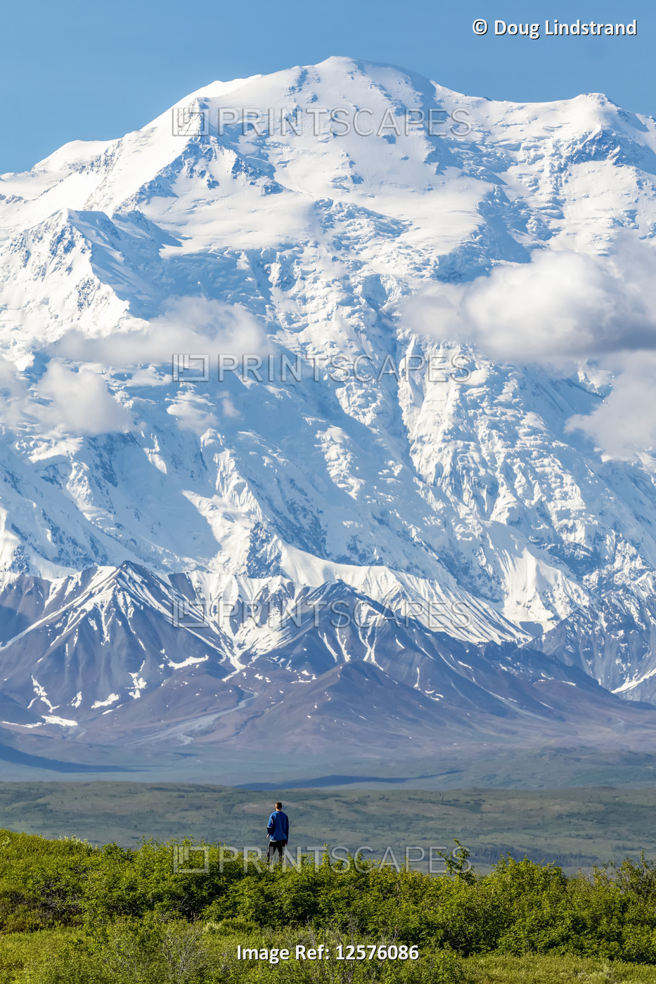 The mountain Denali in Denali National Park and Preserve, viewed from the Park ...