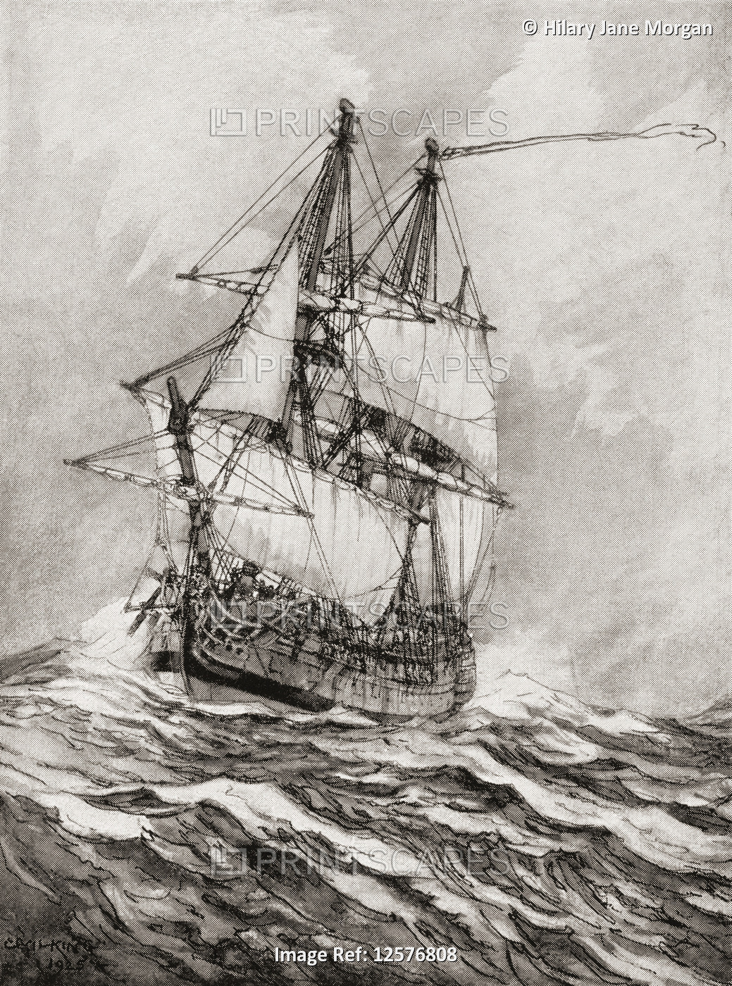 EDITORIAL  George Anson's HMS Centurion off Cape Horn during his voyage around ...