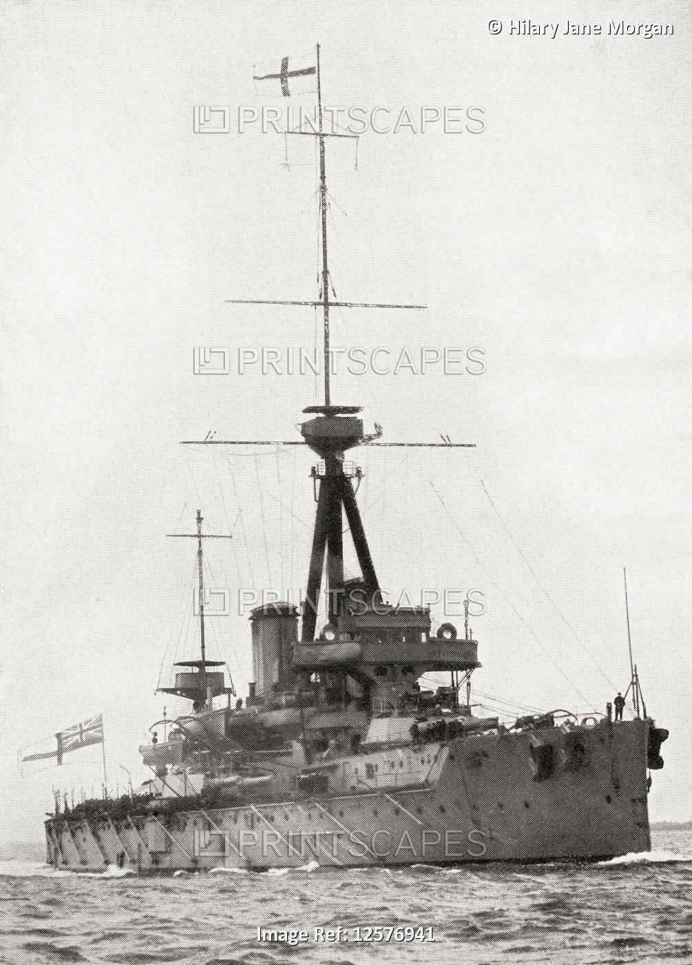 EDITORIAL  The British Royal Navy battleship HMS Dreadnought, (1906).  From The ...