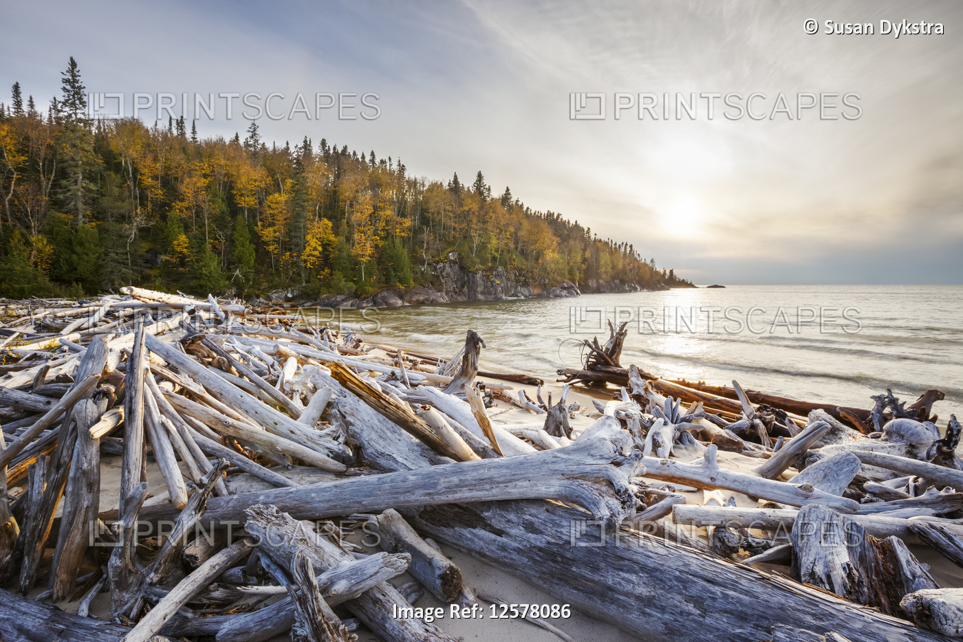 Lake Superior in autumn, Ontario, Canada