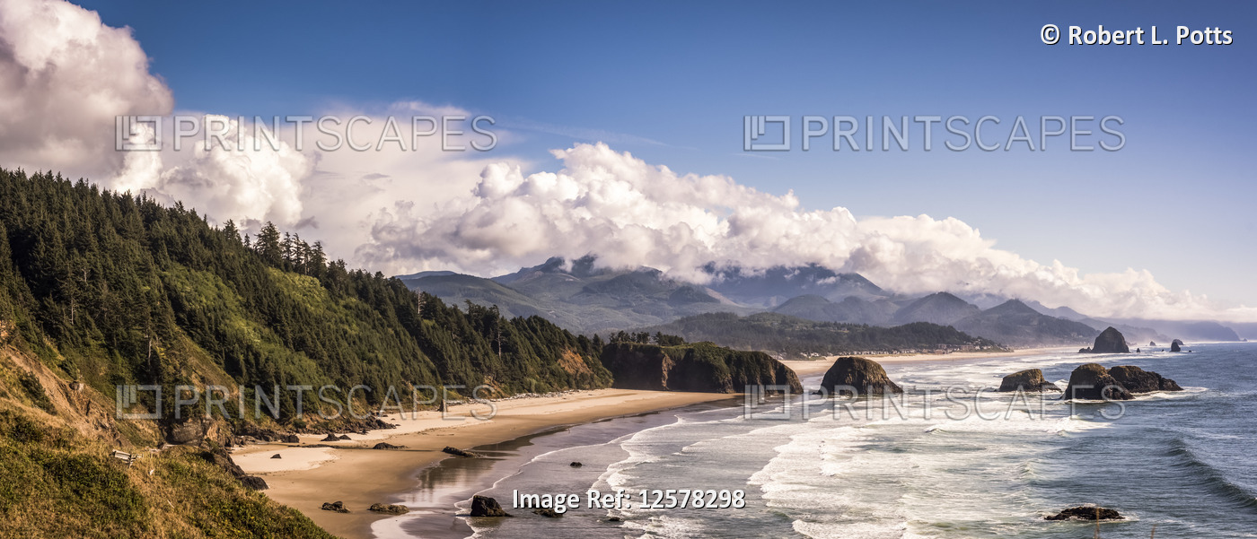 Beaches extend from Ecola State Park to Arch Cape on the Oregon Coast, Crescent ...