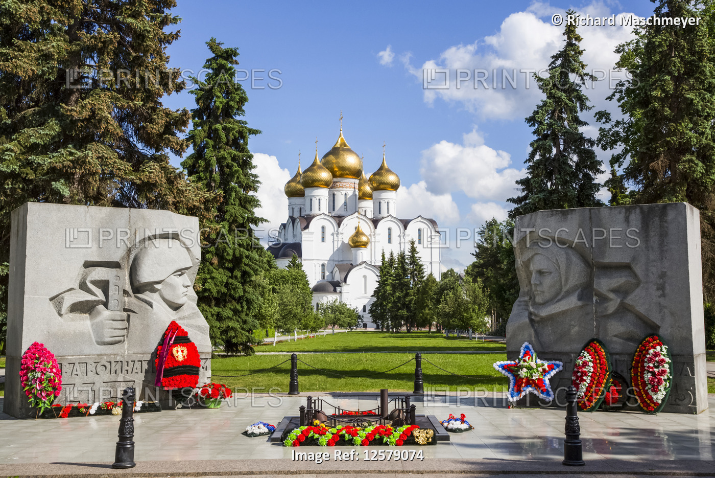 War Memorial with Eternal Flame, Assumption Cathedral; Yaroslavl, Yaroslavl ...