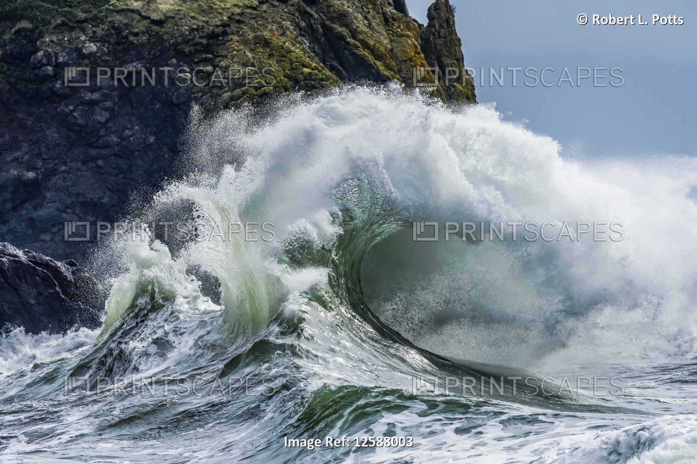 High surf arrives on the Washington coast during an October storm; Ilwaco, ...