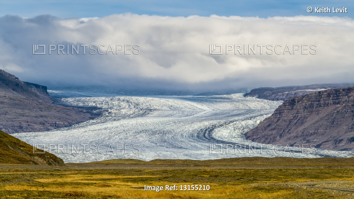 Hoffellsjokull glacier, Vatnajokull National Park; Hornafjordur, Eastern ...