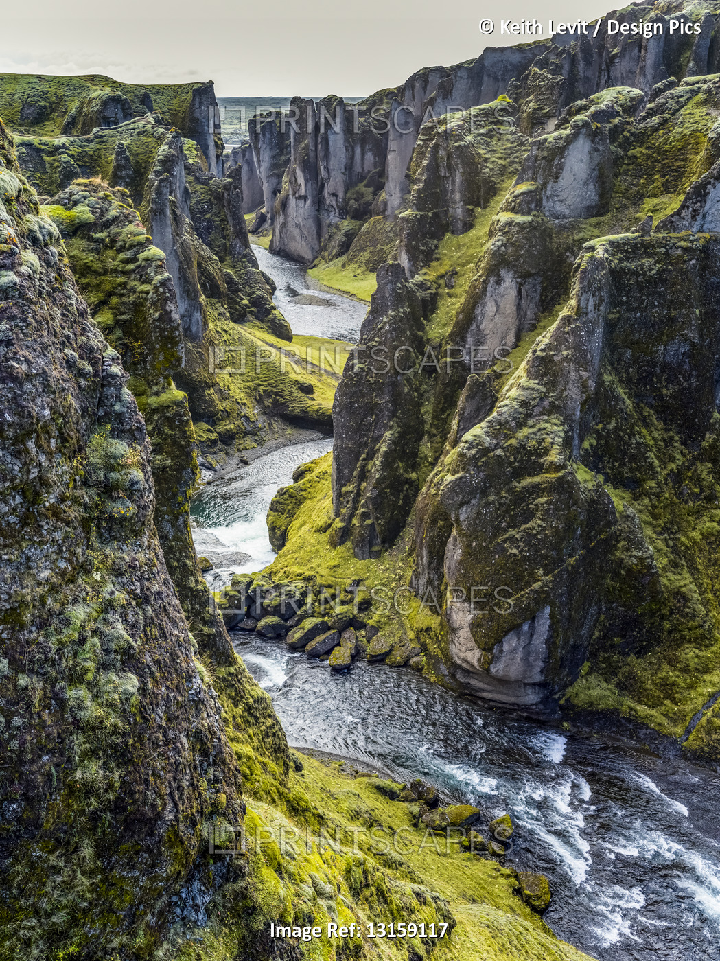 Fjadrargljufur is a magnificent and massive canyon, about 100 meters deep and ...