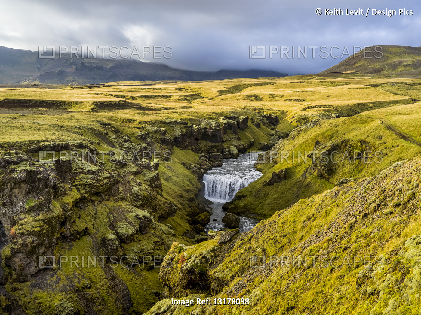 Skogafoss is one of Iceland’s biggest and most beautiful waterfalls with an ...