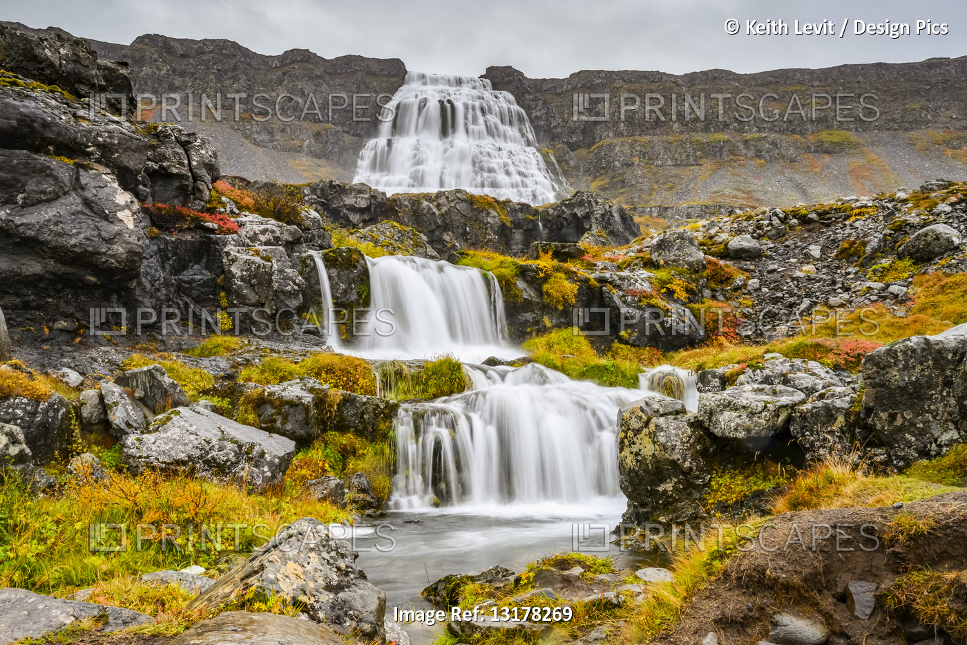Dynjandi (also known as Fjallfoss) is a series of waterfalls located in the ...